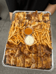 Feeter and Fries with Sauces
