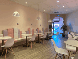 Full inside view of Snowies Bingsu