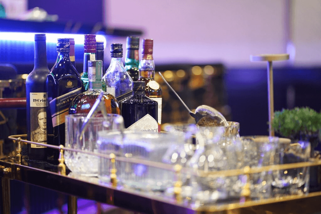 Instagram-worthy image of liquor bottles