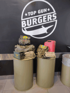 inside view of top gun burgers