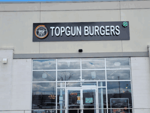 outside view of Top Gun Burgers