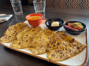 paratha with bundi raita